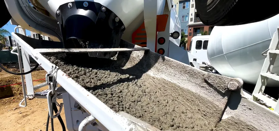 Murrieta Concrete crew preparing a concrete mix on a residential job site